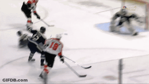 A Hockey Game Is Being Played On Nbc GIF