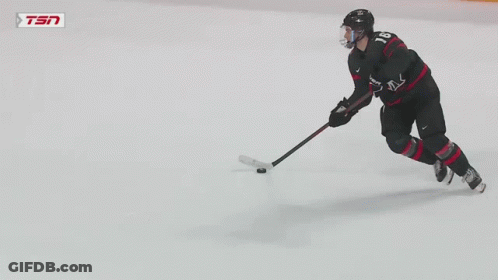 A Hockey Game Is Being Played With A Tsn Logo On The Ice GIF