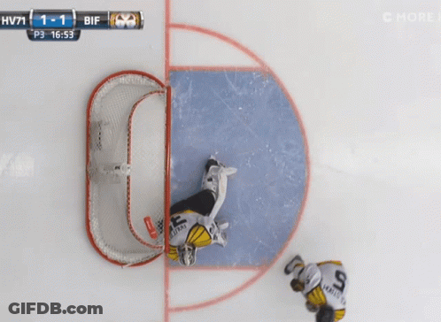 A Hockey Game Is Being Played With The Score 1-1 GIF