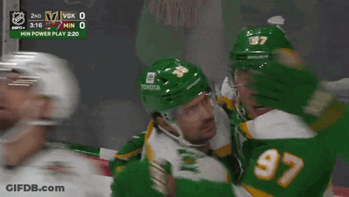 A Hockey Game Is Being Played With The Score Being 0 To 0 GIF