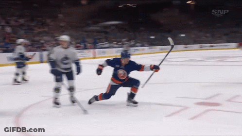 A Hockey Game Is Being Shown On Snp Television GIF