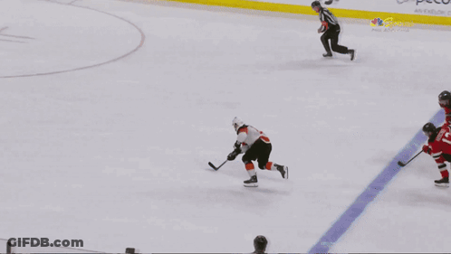 A Hockey Game Is Sponsored By Xfinity Mobile And Kdl Technology GIF