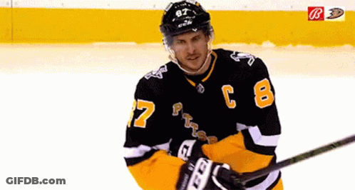 A Hockey Player In A Pittsburgh Penguins Jersey GIF
