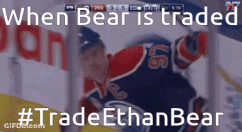 A Hockey Player Is On The Ice With The Words When Bear Is Traded GIF