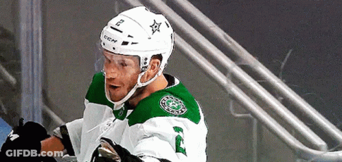 A Hockey Player Wearing A Helmet That Says Ccm GIF
