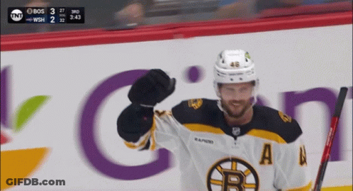 A Hockey Player Wearing A Jersey That Says A On It GIF