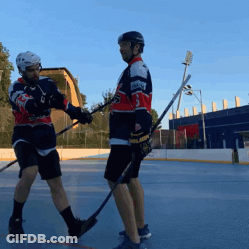 A Hockey Player Wearing A Jersey That Says ' Reebok ' On It GIF