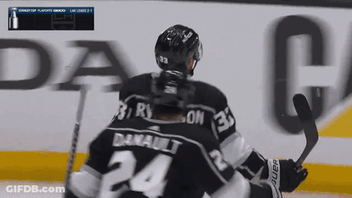 A Hockey Player Wearing A Number 24 Jersey GIF