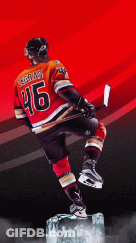 A Hockey Player Wearing A Number 46 Jersey GIF