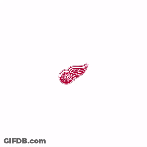 A Hockey Player Wearing A Red Jersey With The Number 33 On It GIF