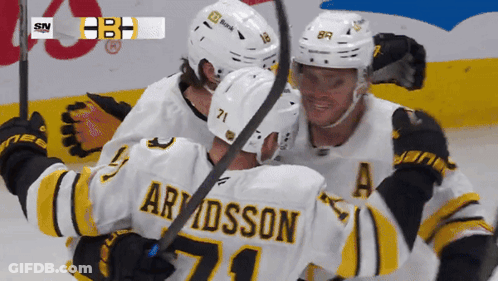 A Hockey Player With The Name Arydsson On The Back Of His Jersey GIF
