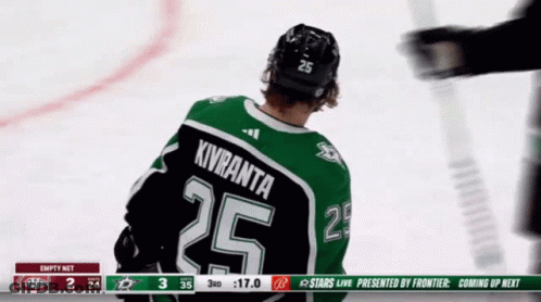 A Hockey Player With The Name Kivranta On His Jersey GIF