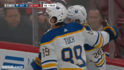 A Hockey Player With The Name Tuch On The Back Of Their Jersey GIF