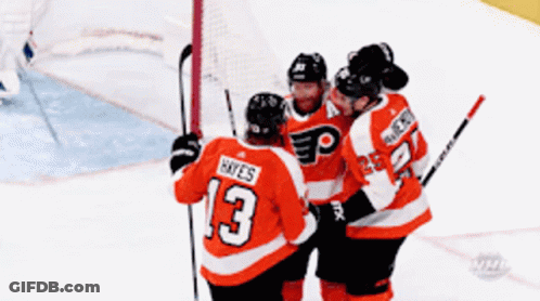 A Hockey Player With The Number 13 On Their Jersey GIF