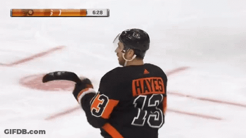 A Hockey Player With The Number 15 On His Back GIF