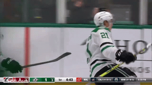 A Hockey Player With The Number 21 On His Jersey Is On The Ice GIF