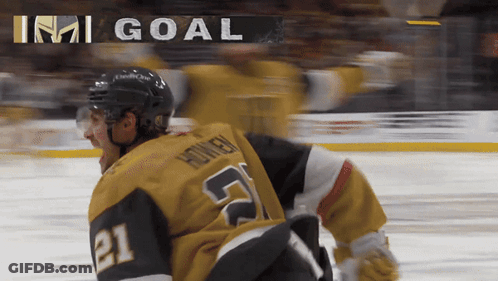A Hockey Player With The Number 21 On His Jersey Is On The Ice GIF
