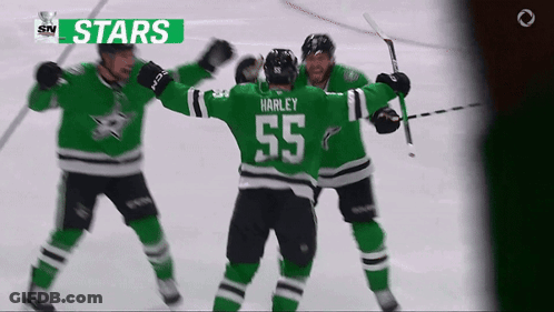 A Hockey Player With The Number 55 On Their Jersey GIF