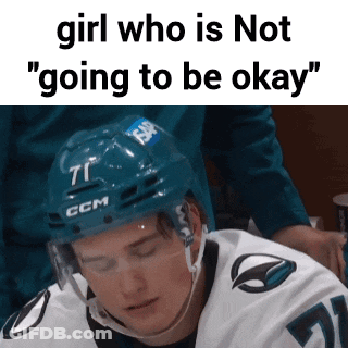 A Hockey Player With The Number 71 On His Helmet Is Laying Down GIF