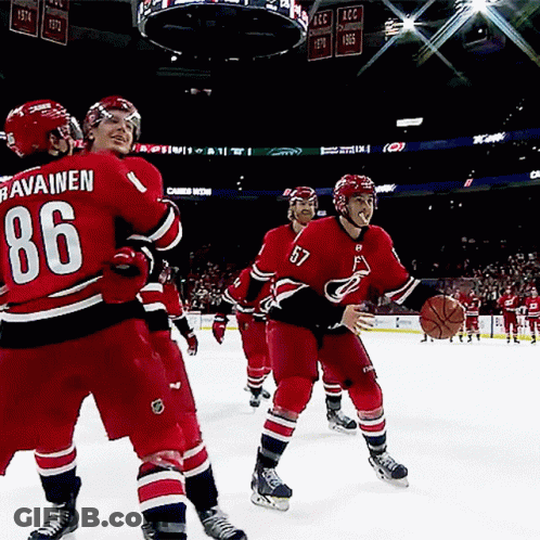 A Hockey Player With The Number 86 On Their Jersey GIF