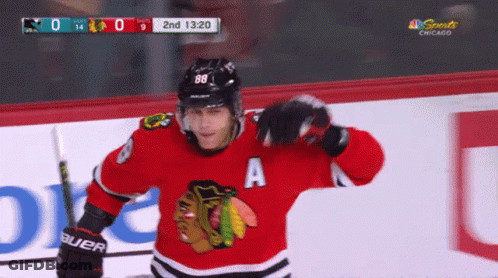 A Hockey Player With The Number 88 On His Helmet GIF