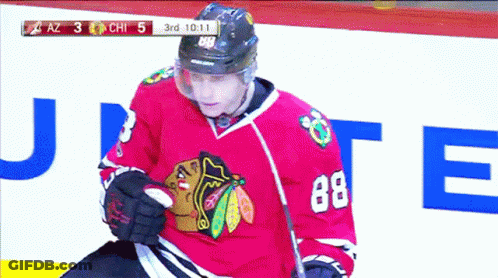 A Hockey Player With The Number 88 On His Shirt GIF