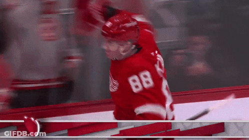 A Hockey Player With The Number 88 On Their Jersey GIF