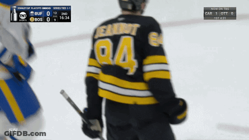 A Hockey Player With The Number 94 On Their Jersey GIF