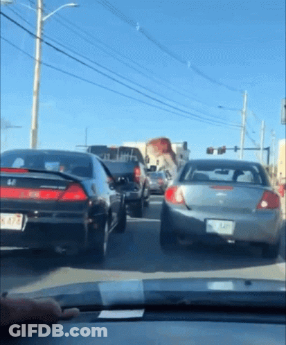 A Honda Civic With A License Plate That Says K-472 GIF