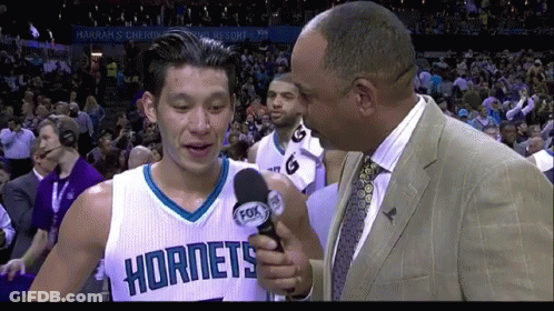 A Hornets Basketball Player Is Being Interviewed By A Fox News Reporter GIF