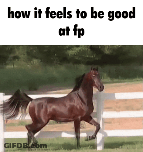 A Horse Is Running In A Field With The Words How It Feels To Be Good At Fp Above It . GIF