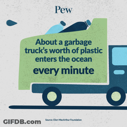 A Hot Garbage Trucks Worth Of Plastic GIF