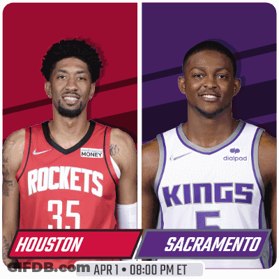A Houston Rockets Player And A Kings Player Are Shown GIF