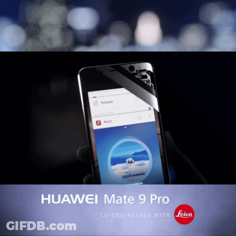 A Huawei Mate 9 Pro Is Being Held By A Person GIF