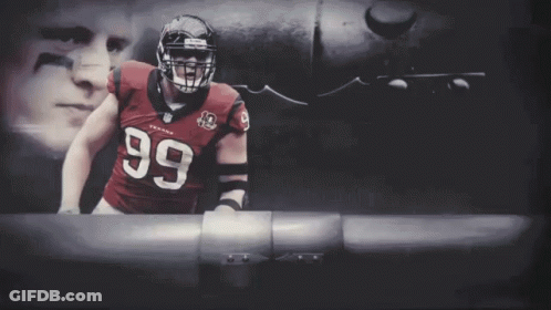 A J.j. Watt Defensive End Is Featured On A Poster GIF