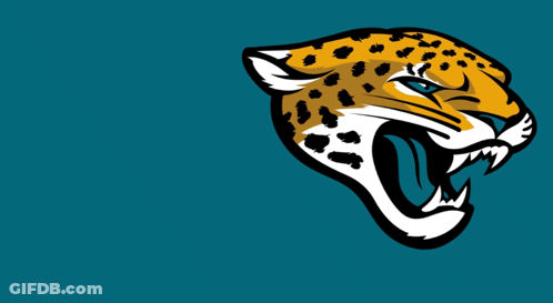 A Jaguar Logo With The Words Let 'S Go Jags On The Bottom GIF