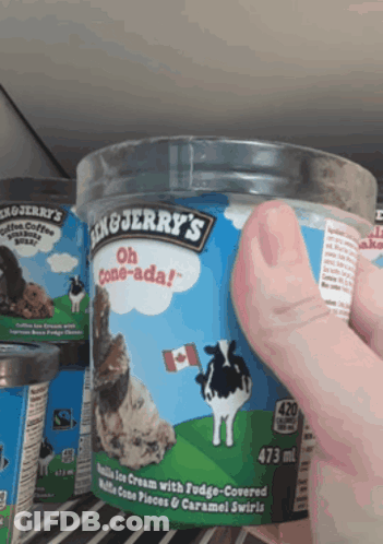Ben & Jerrys Oh Cone-Ada Ice Cream Jar GIF