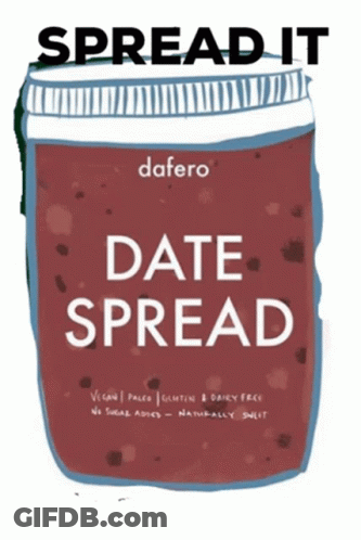 A Jar Of Dafero Date Spread Is Shown GIF