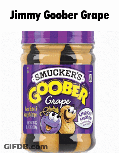 A Jar Of Jimmy Goober Grape Smucker 'S Goober Grape GIF
