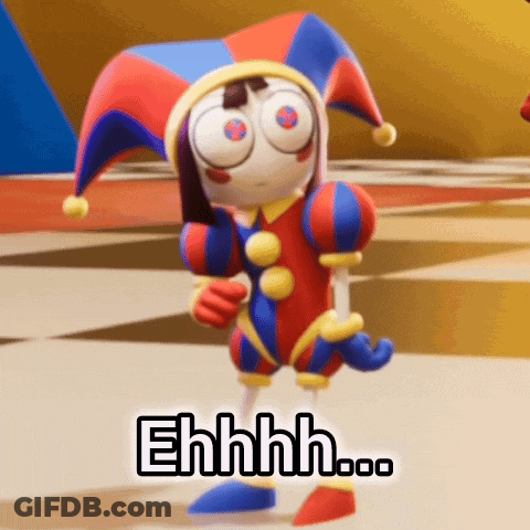 A Jester Is Standing On A Checkered Floor And Says Ehhhh ... GIF