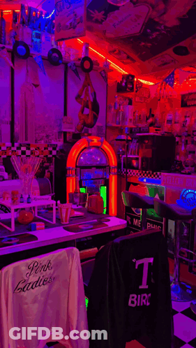 A Jukebox With The Words Pump Up The Jukebox At The Top GIF
