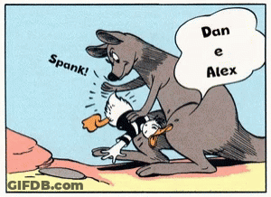 A Kangaroo With A Speech Bubble That Says Dan And Alex GIF