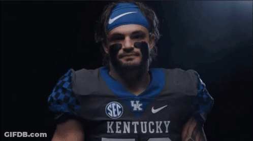 A Kentucky Football Player Wears A Headband GIF