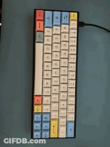 A Keyboard With The Letters A S O F G H I J K L And O On It GIF