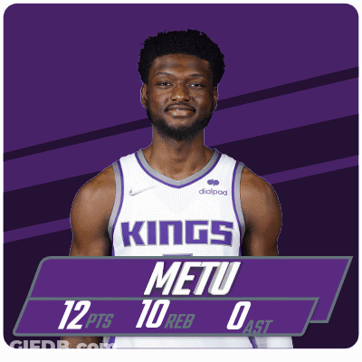 King's Basketball Player Metu 12 Points 10 Rebounds GIF