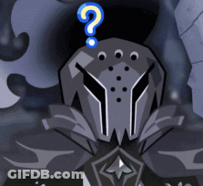 A Knight With A Question Mark On His Head GIF