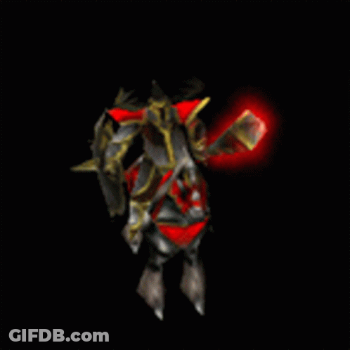 A Knight With A Shield And A Torch On His Back GIF