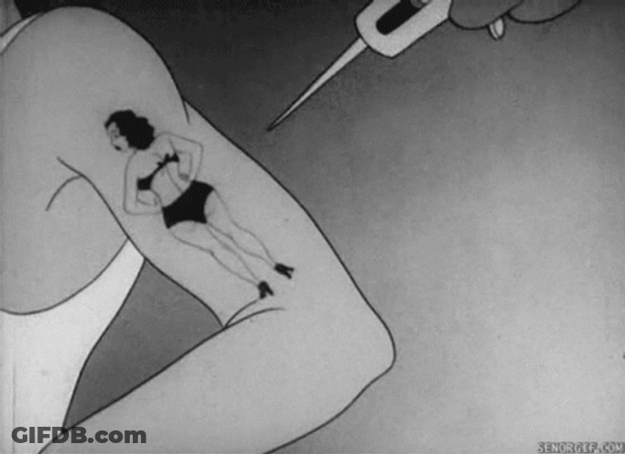A Lady Tattoo GIF