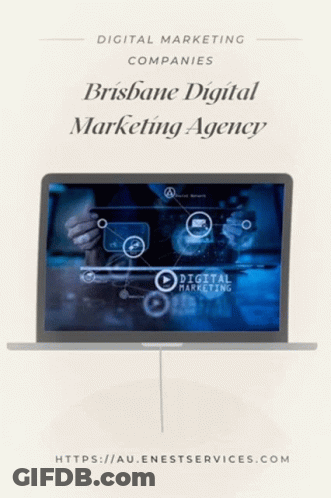 Laptop Screen Saying Digital Marketing GIF