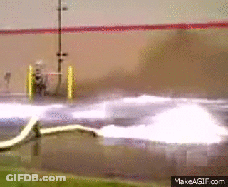 A Large Amount Of Water Is Coming Out Of The Ground GIF